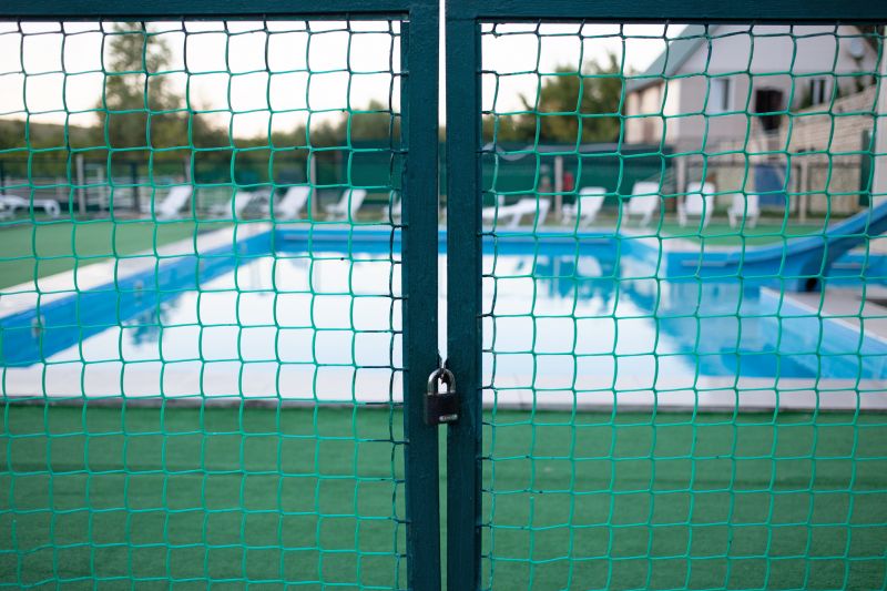 Mesh Fence with Lockable Gate